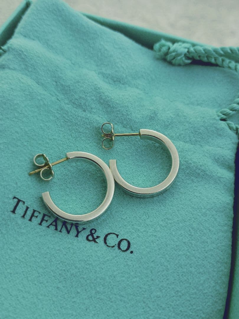 現行品 磨き済 ティファニー 1837 フープ ピアス スモール シルバー