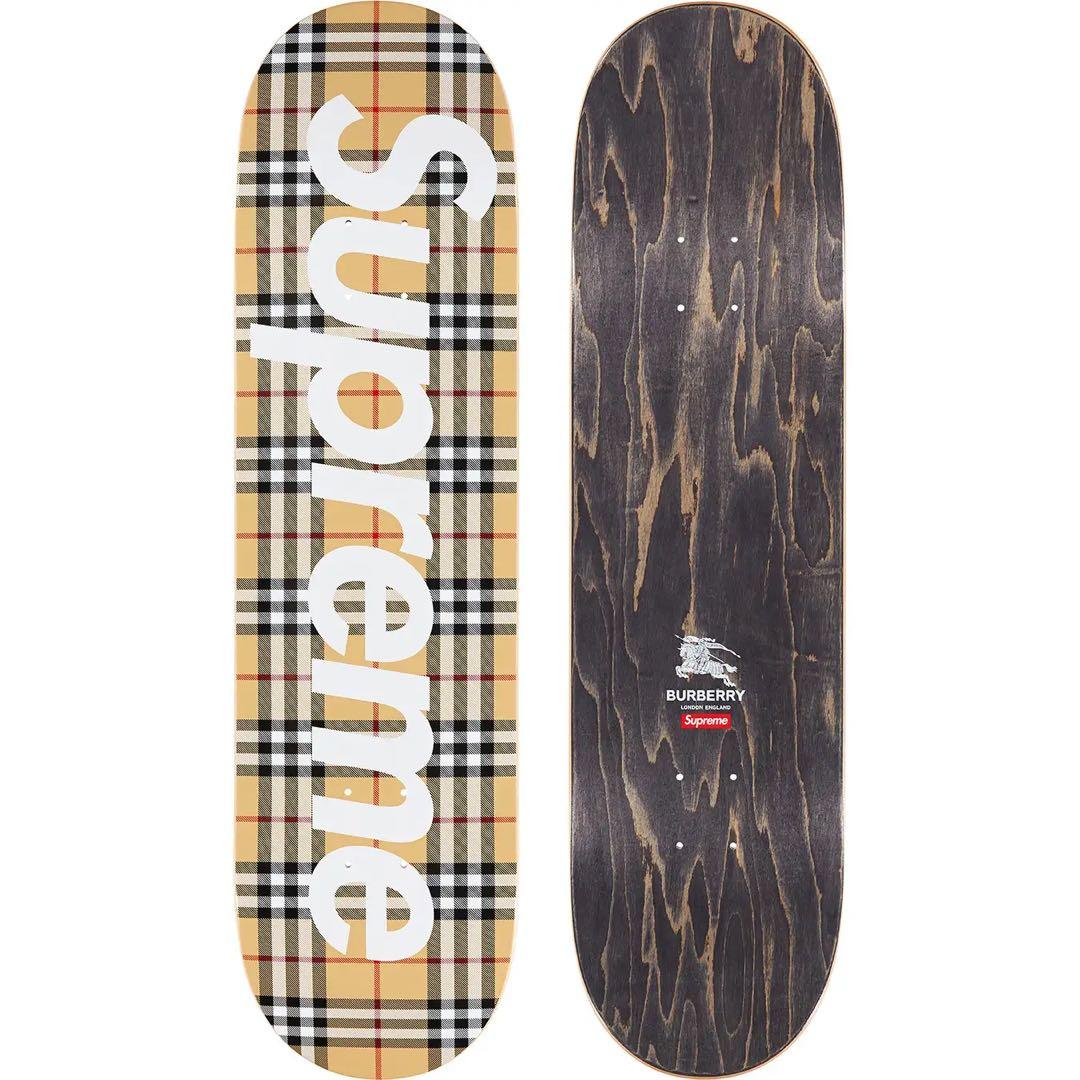 22SS 新品 Supreme Burberry Skateboard デッキ