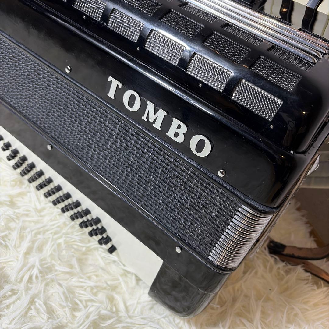 【希少】オールブラック TOMBO トンボ アコーディオン T 48 ケース付