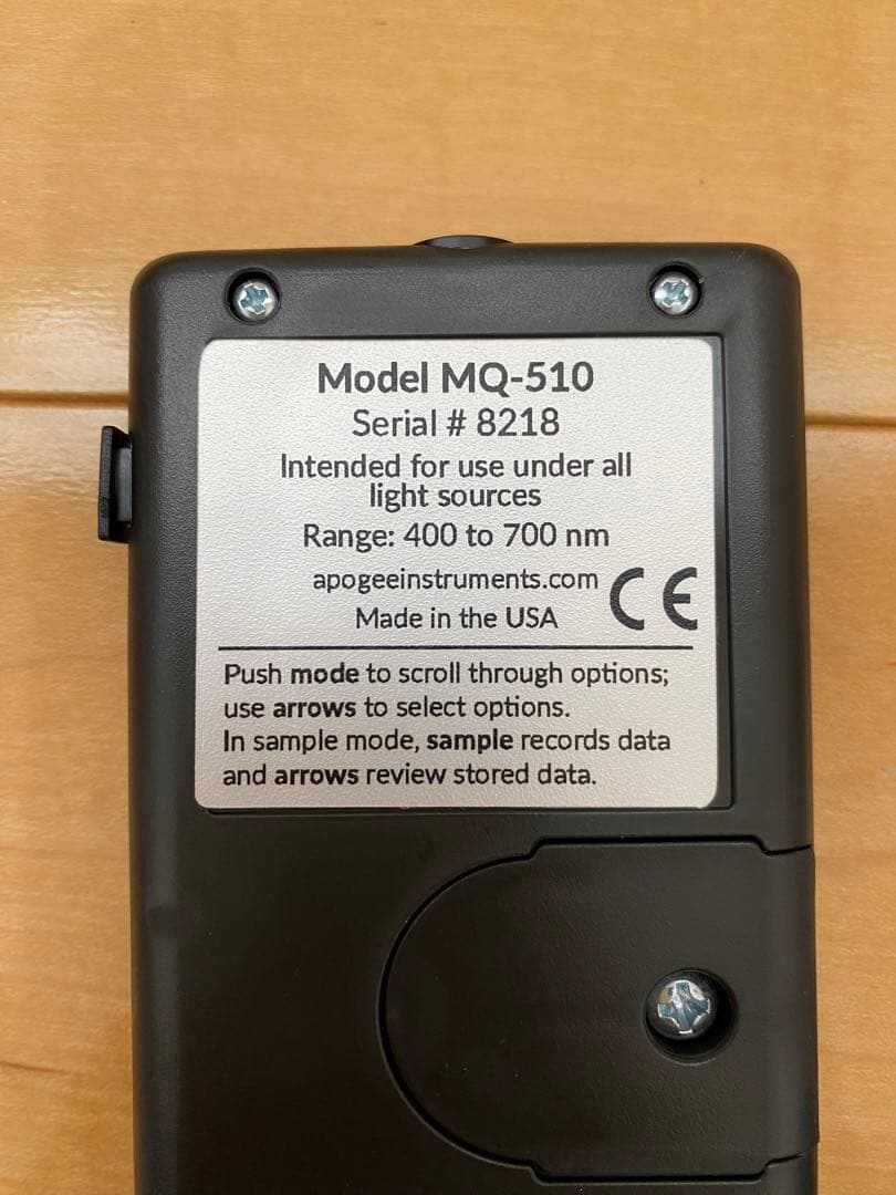 アクアリウム用 PARセンサー　Apogee MQ-510