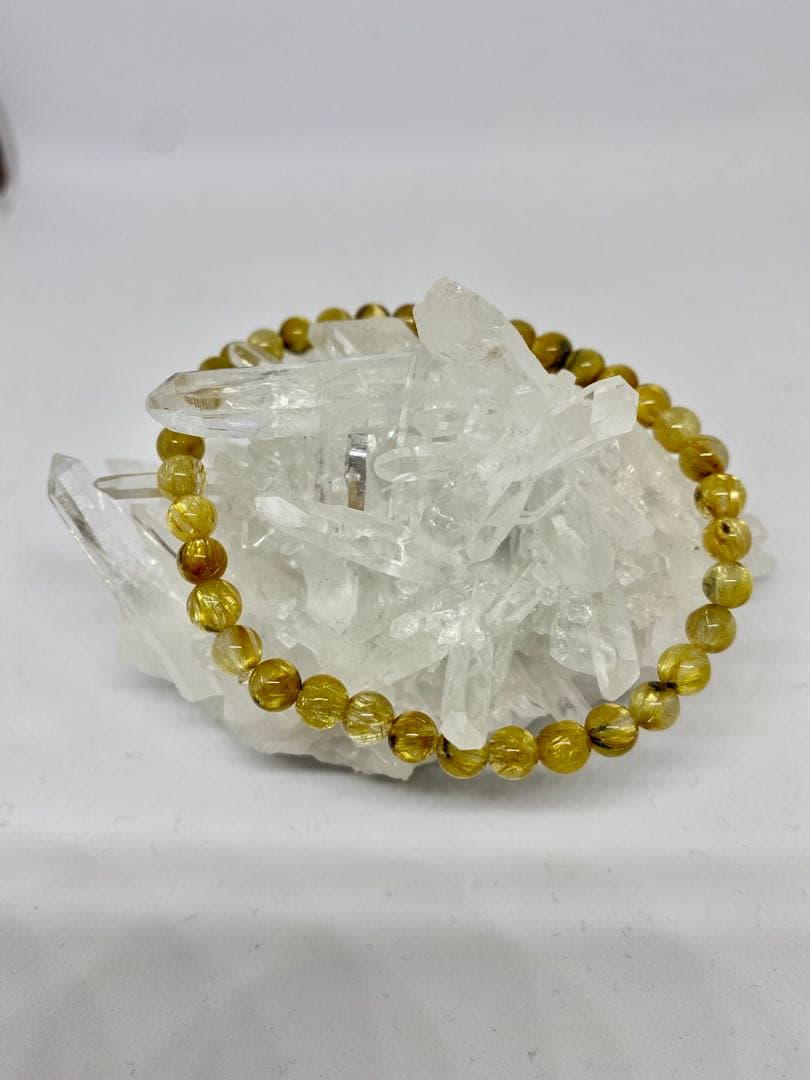 N*t様 艶、照り、ギッシリ♪高品質5Aグレード✨ゴールドルチルクォーツのブレス