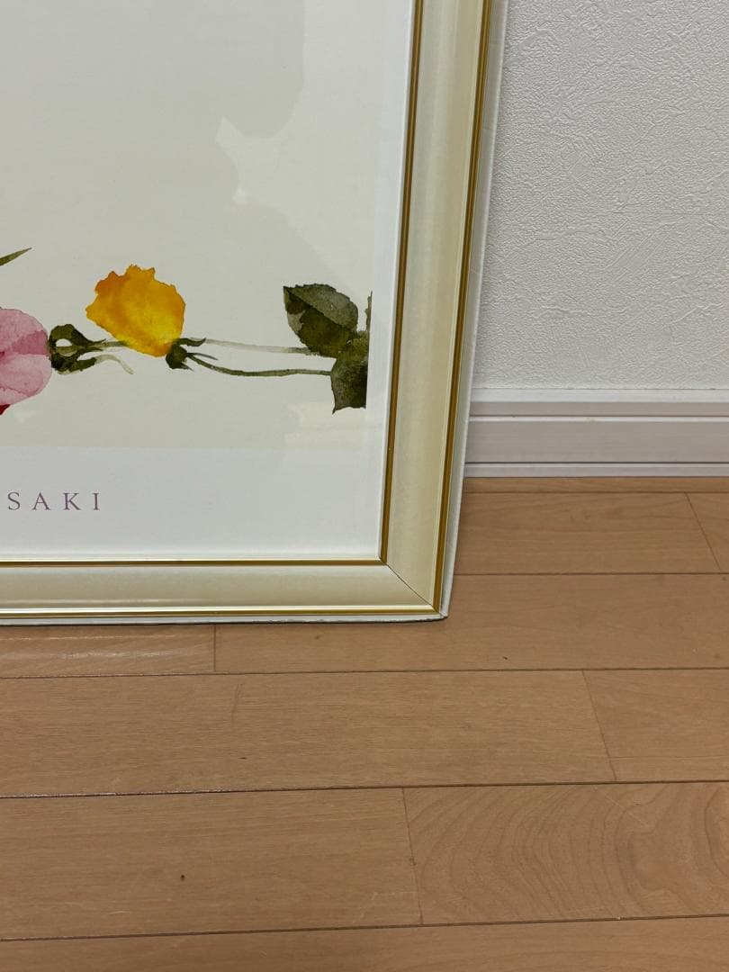 いわさきちひろ ポスター額「花と少女」絵画