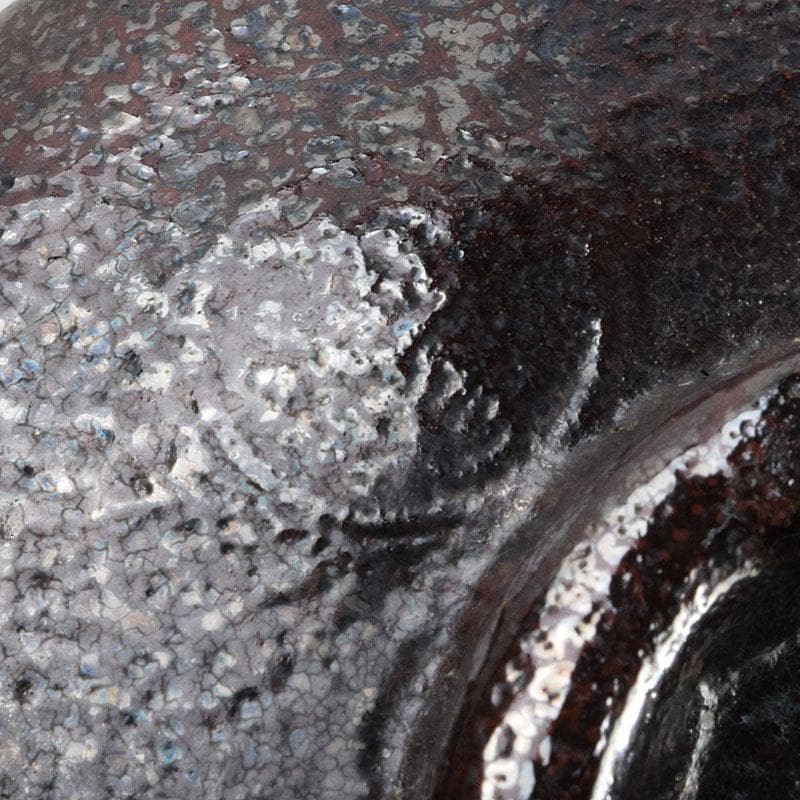 茶道具　黒楽茶碗　陶印あり　時代箱　V　R9389