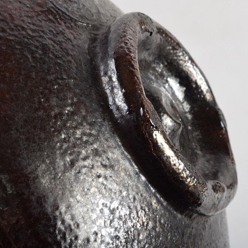 茶道具　黒楽茶碗　陶印あり　時代箱　V　R9389