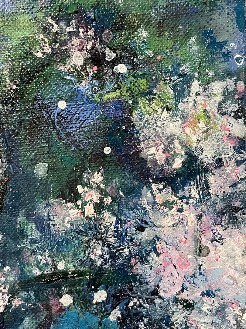 「真作」作者不明　風景画　油彩画　額装　サイン有り　F6号