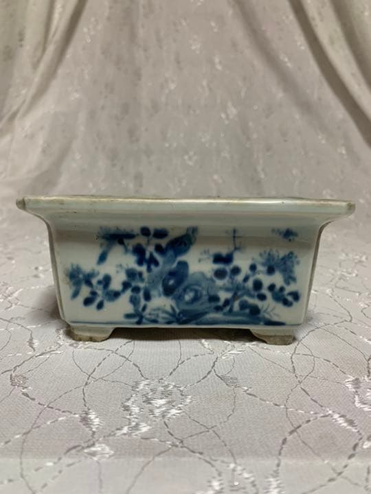 絵鉢　長方　盆栽鉢