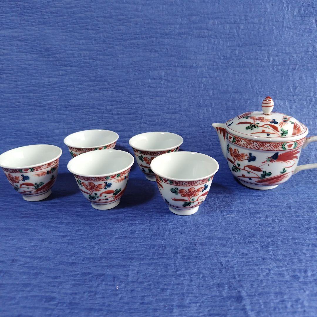 九谷焼　上出長右衛門前茶茶碗　湯のみ　急須　セット　レトロ　アンティーク