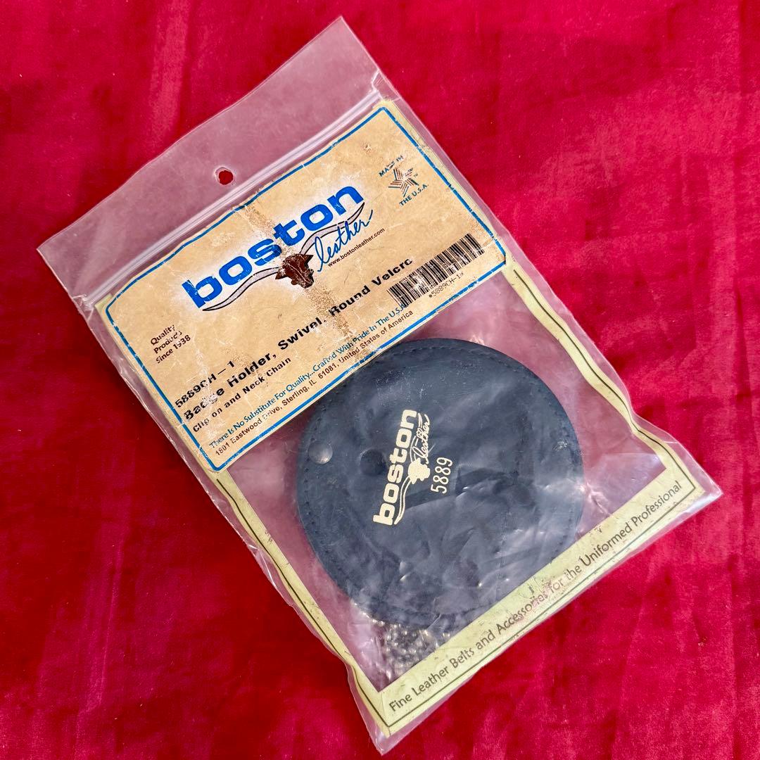 ボストンレザー 丸型 ポリスバッジベース 5889CH-1