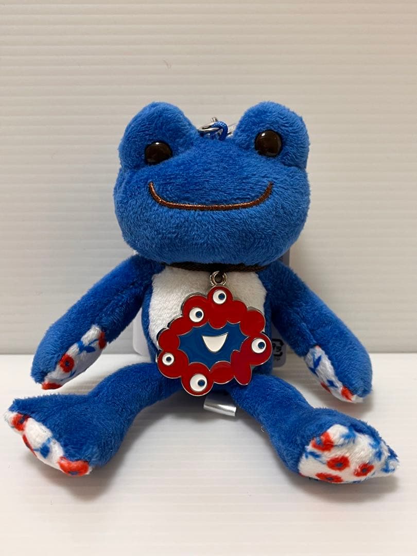 かえるのピクルス★赤・緑・青・アイボリー★マスコットとキーリング4匹セット