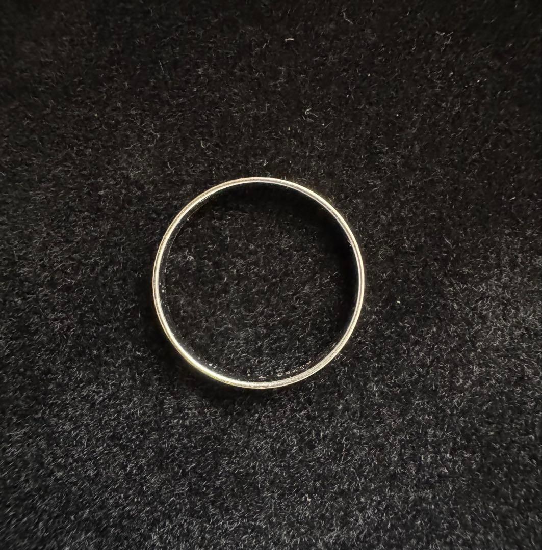18K ワイトゴールドリング