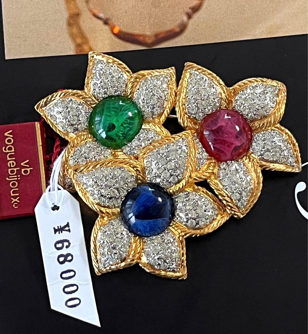 超希少！タグ付 VOGUE BIJOUX ヴィンテージ ブローチ8589