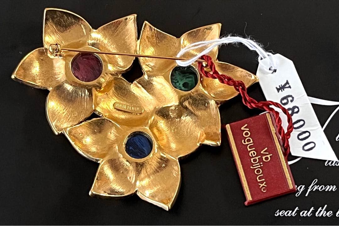 超希少！タグ付 VOGUE BIJOUX ヴィンテージ ブローチ8589
