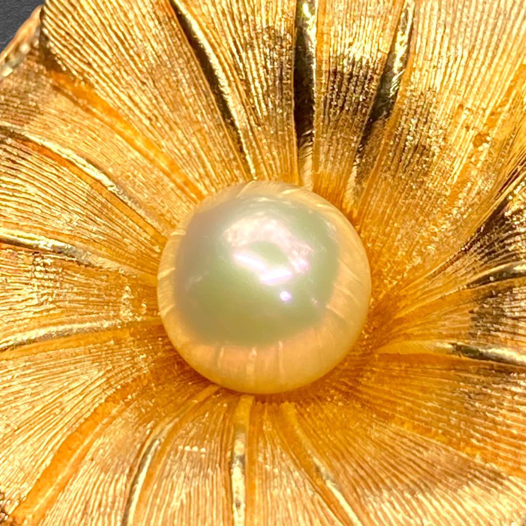 vintage Dior 花モチーフ フェイクパール ブローチ 221