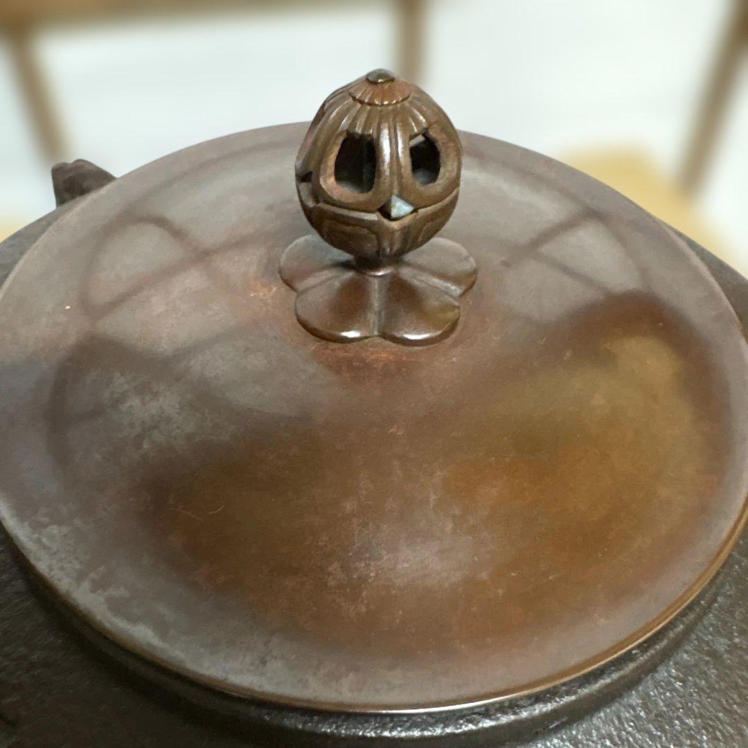 菊池正直 釜　一ノ瀬宗和 風炉　唐銅鬼面風炉　27日まで限定10%オフ‼️