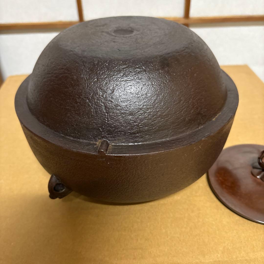 菊池正直 釜　一ノ瀬宗和 風炉　唐銅鬼面風炉　27日まで限定10%オフ‼️