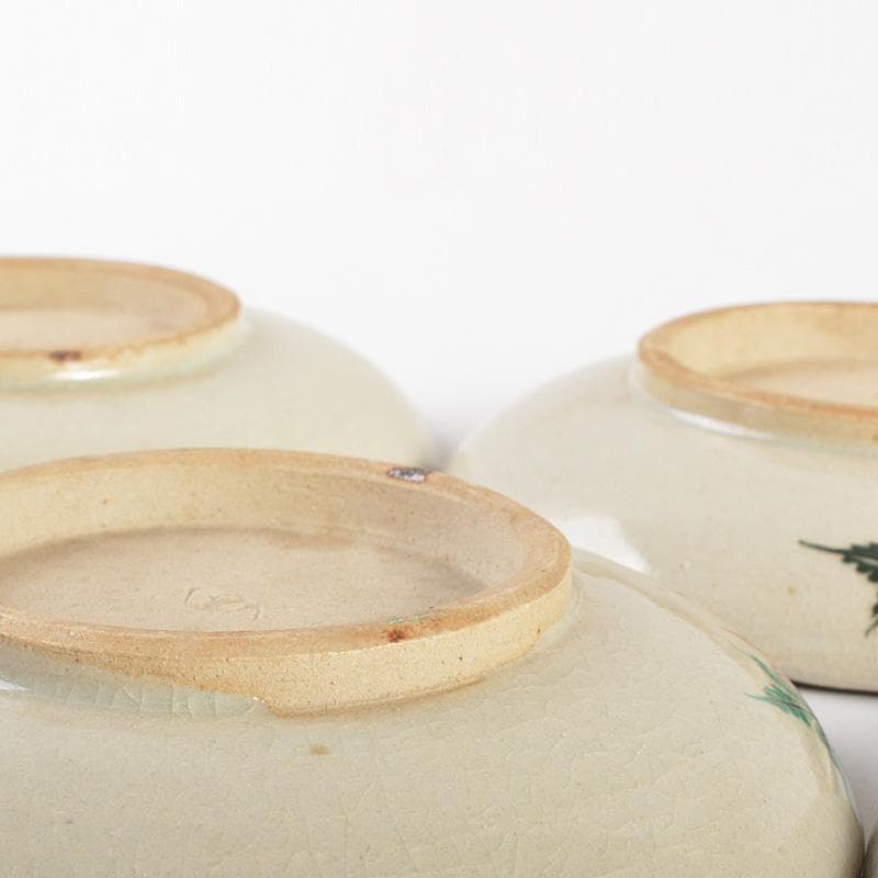 犬山焼　雲綿　紅葉文　手塩皿　小皿　5客　桐箱　M　R7398