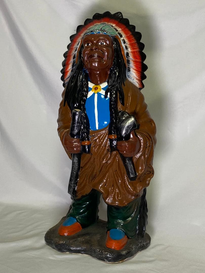 2172❣️ インディアン　男性　オブジェ　看板