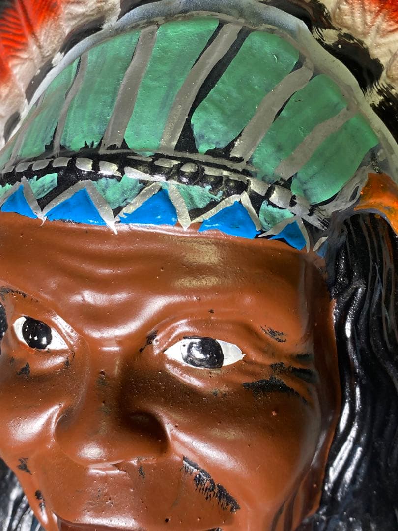 2172❣️ インディアン　男性　オブジェ　看板