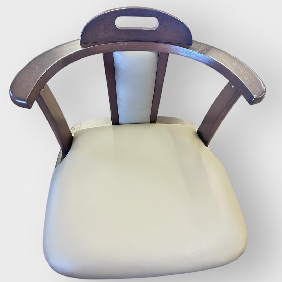 【新品・未使用】　 回転チェアー　ダイニング椅子　イス　２脚セット 肘あて付き