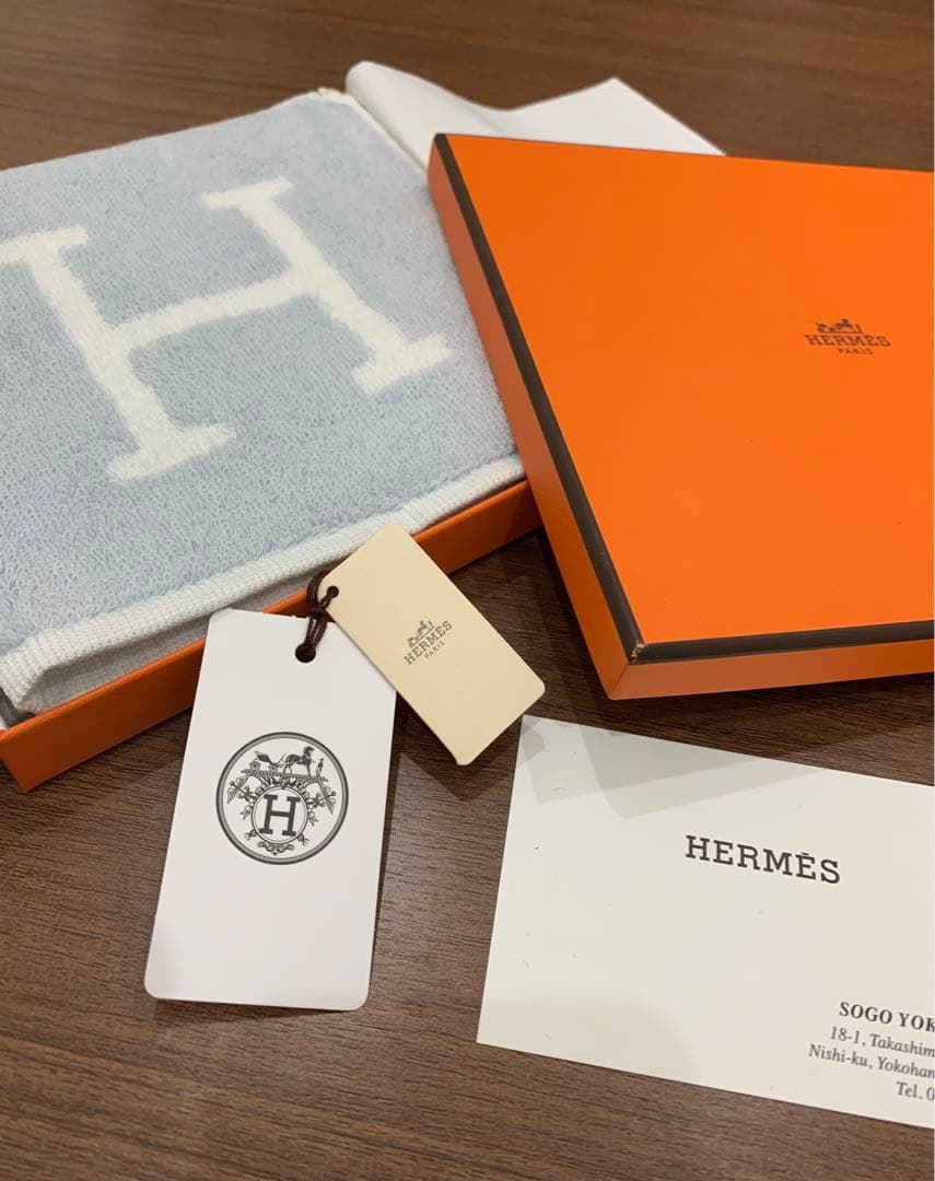 ★ 新品未使用タグ付き HERMES エルメス アヴァロン ハンドタオル