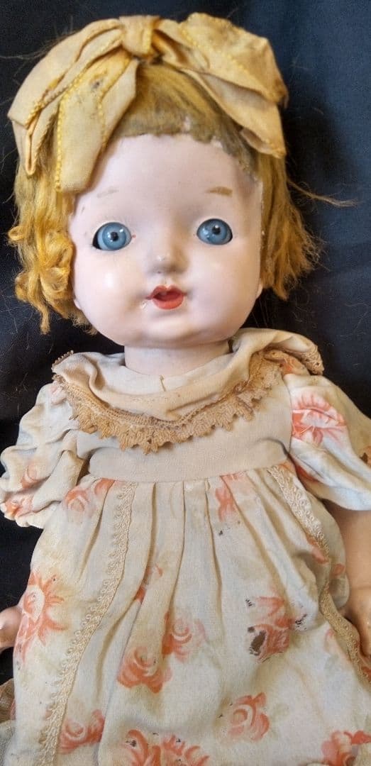 三越ドール　フラーティアイ　大正　昭和　サクラビスク　人形