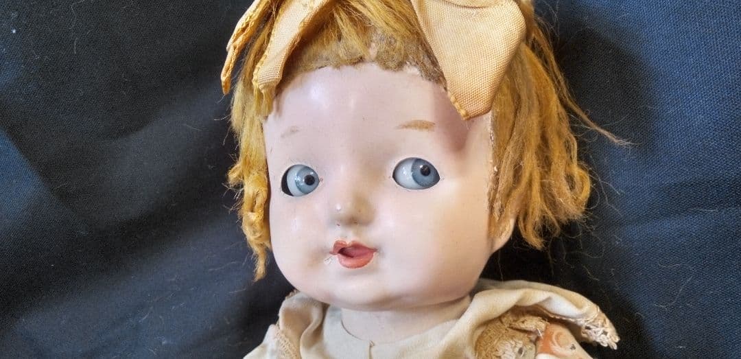 三越ドール　フラーティアイ　大正　昭和　サクラビスク　人形