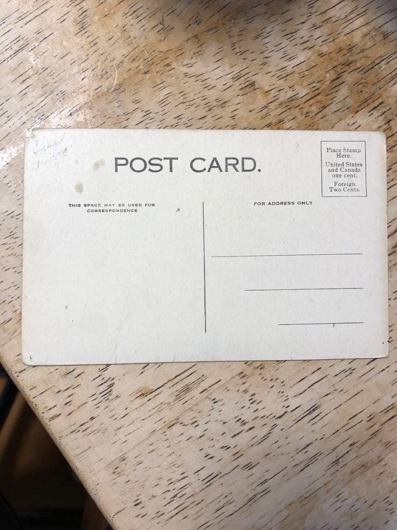 アンティーク　19s スカル　髑髏　骸骨　ポストカード　ネイバーフッド　レトロ