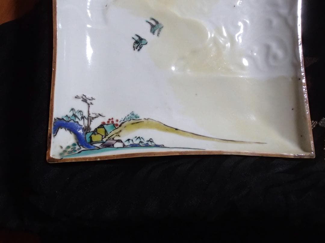 絵皿　角皿　古九谷　骨董