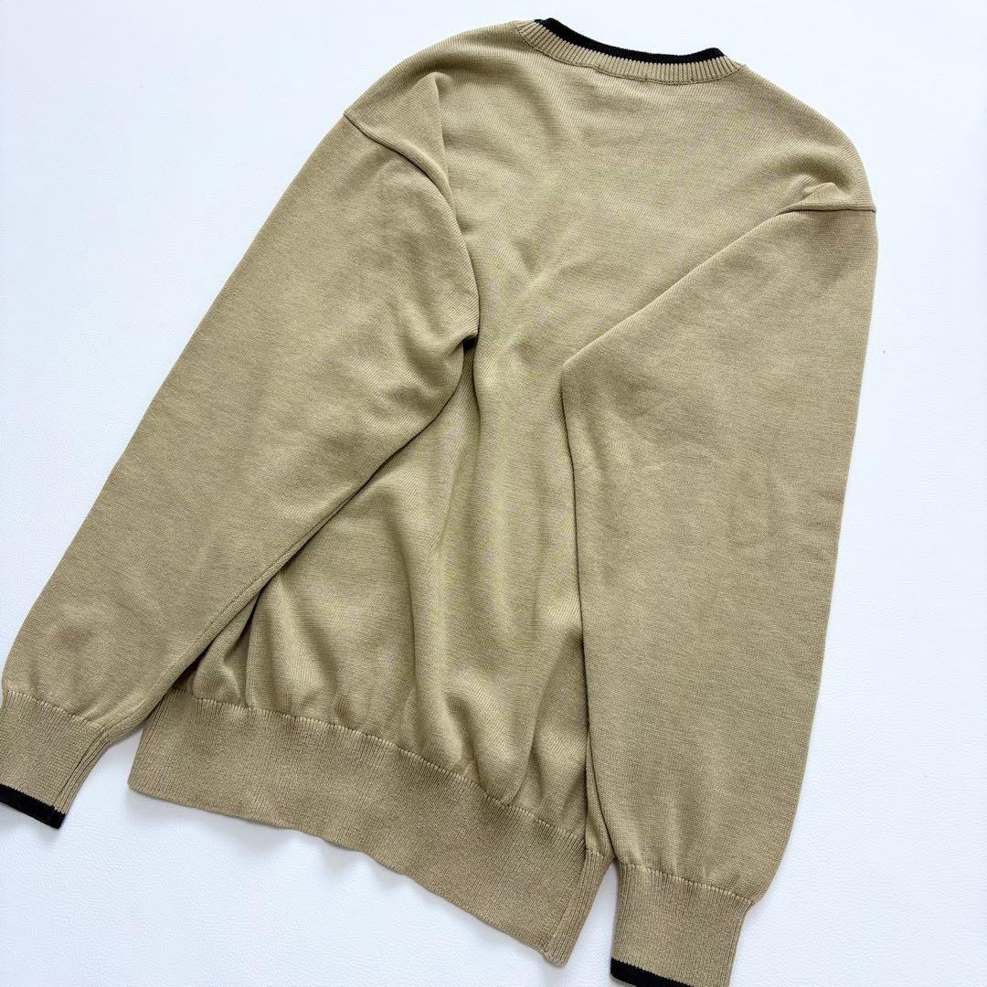 PEARLY GATES ニット セーター 編み込みロゴ ベージュ　サイズ2