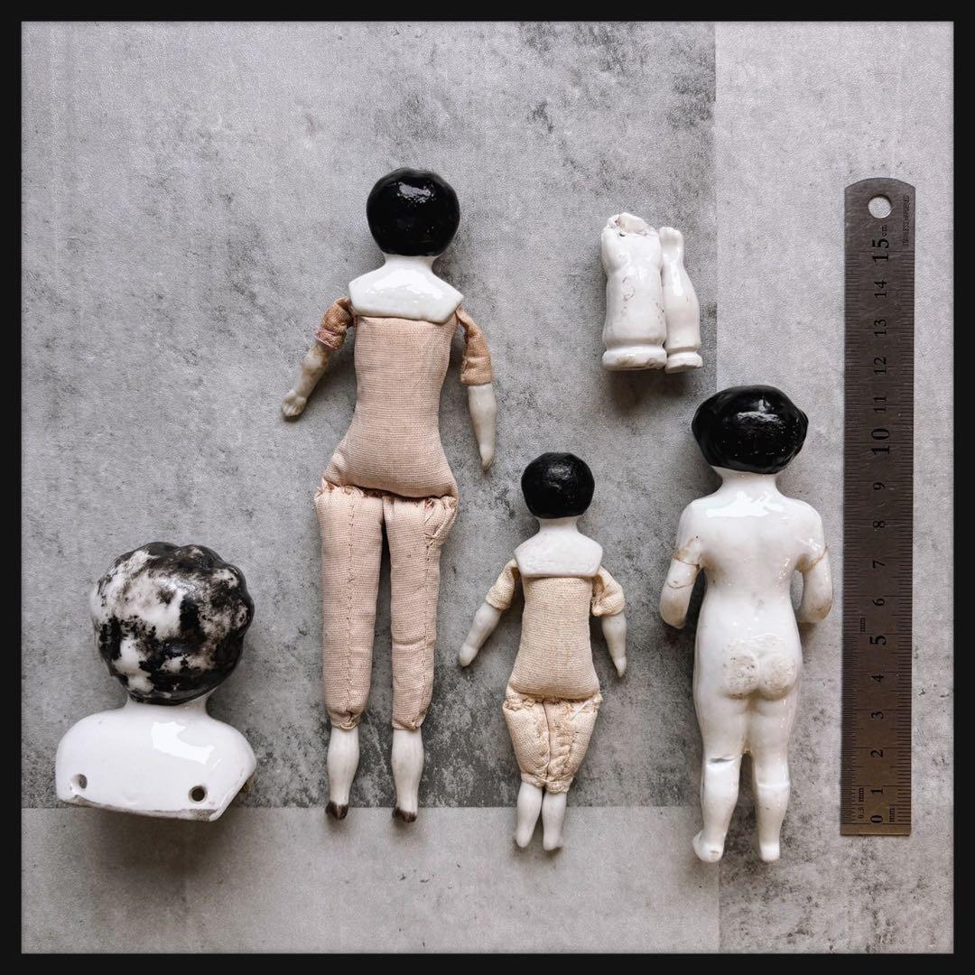 アンティーク　 ジャンクドロワーセット チャイナヘッドドール