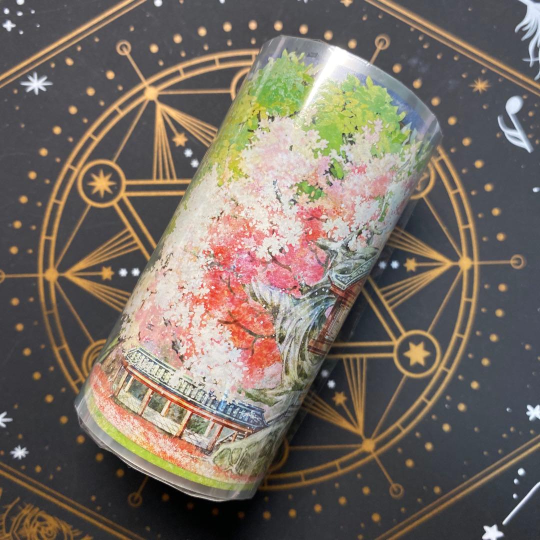 【9138】海外　マスキングテープ　5m巻売り　PETツリーハウス　装飾背景系