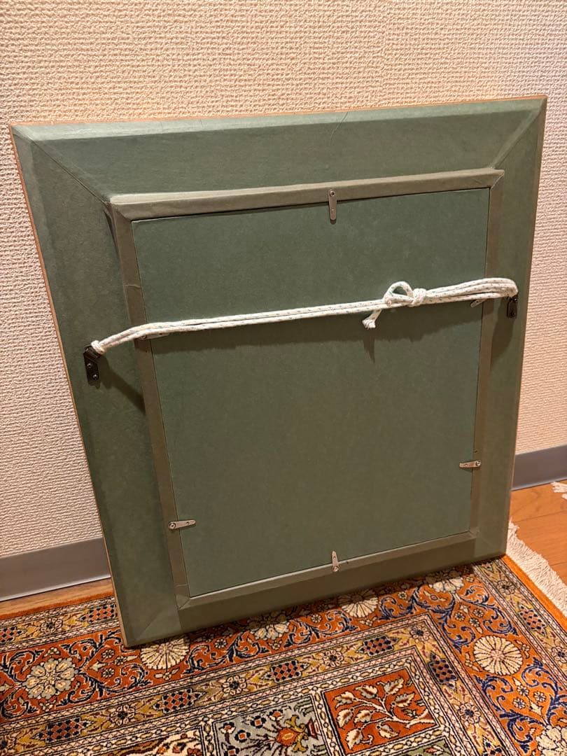 依田邦子 「花」油彩3号 真作 額装