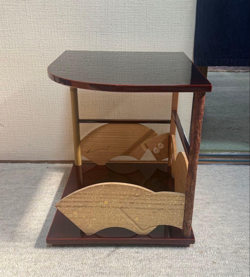 寿扇棚　輪島塗　塗師雅峰　茶棚　共箱　送料込み260125