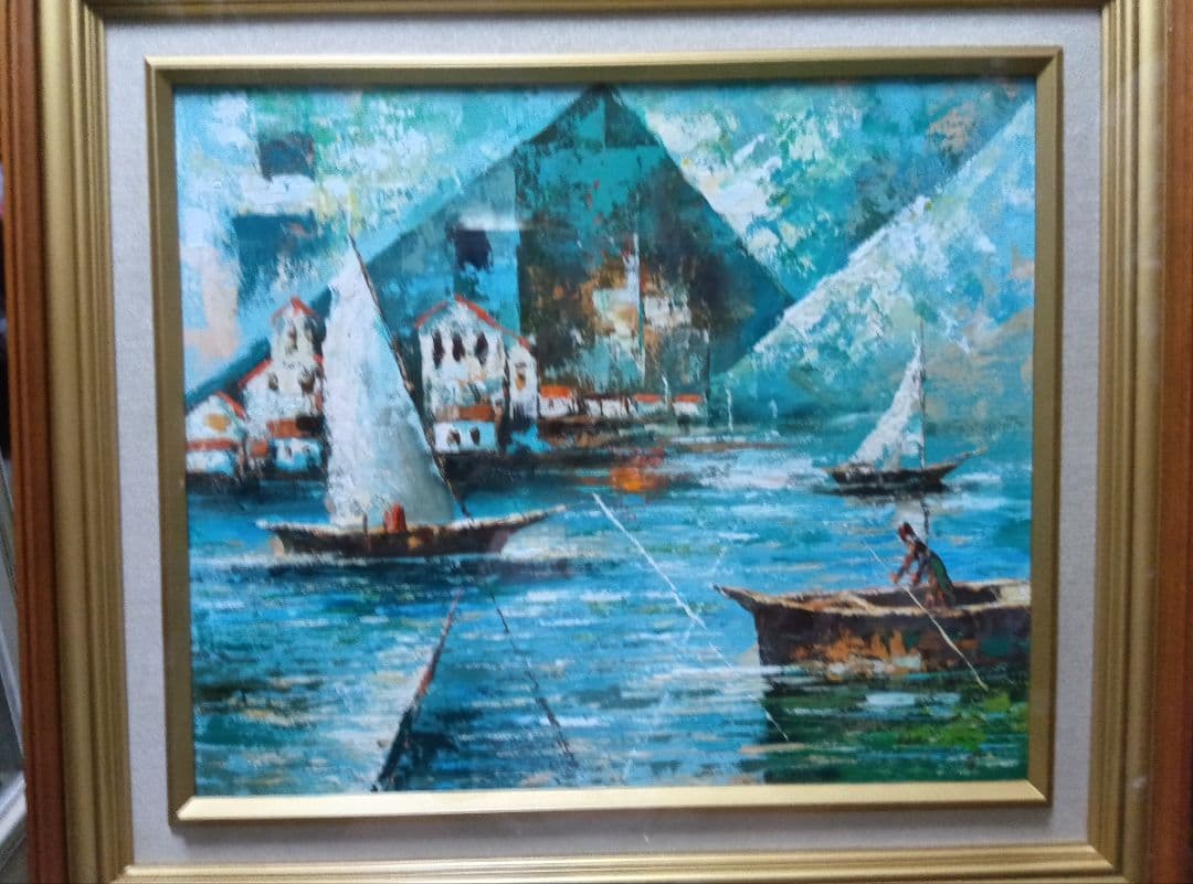 Ｆ８号モ゙ダンな秀作です写真10枚です油彩です