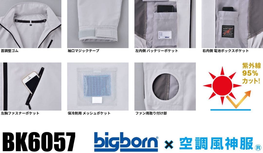 阪神タイガース　ファン＆バッテリー　空調風神服付き（Ｌサイズ）