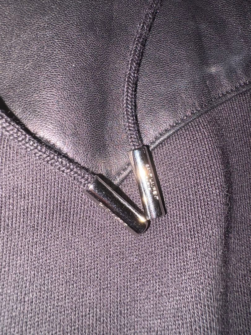 【希少】SAINT LAURENT サンローラン エディ期　レザー切替パーカー