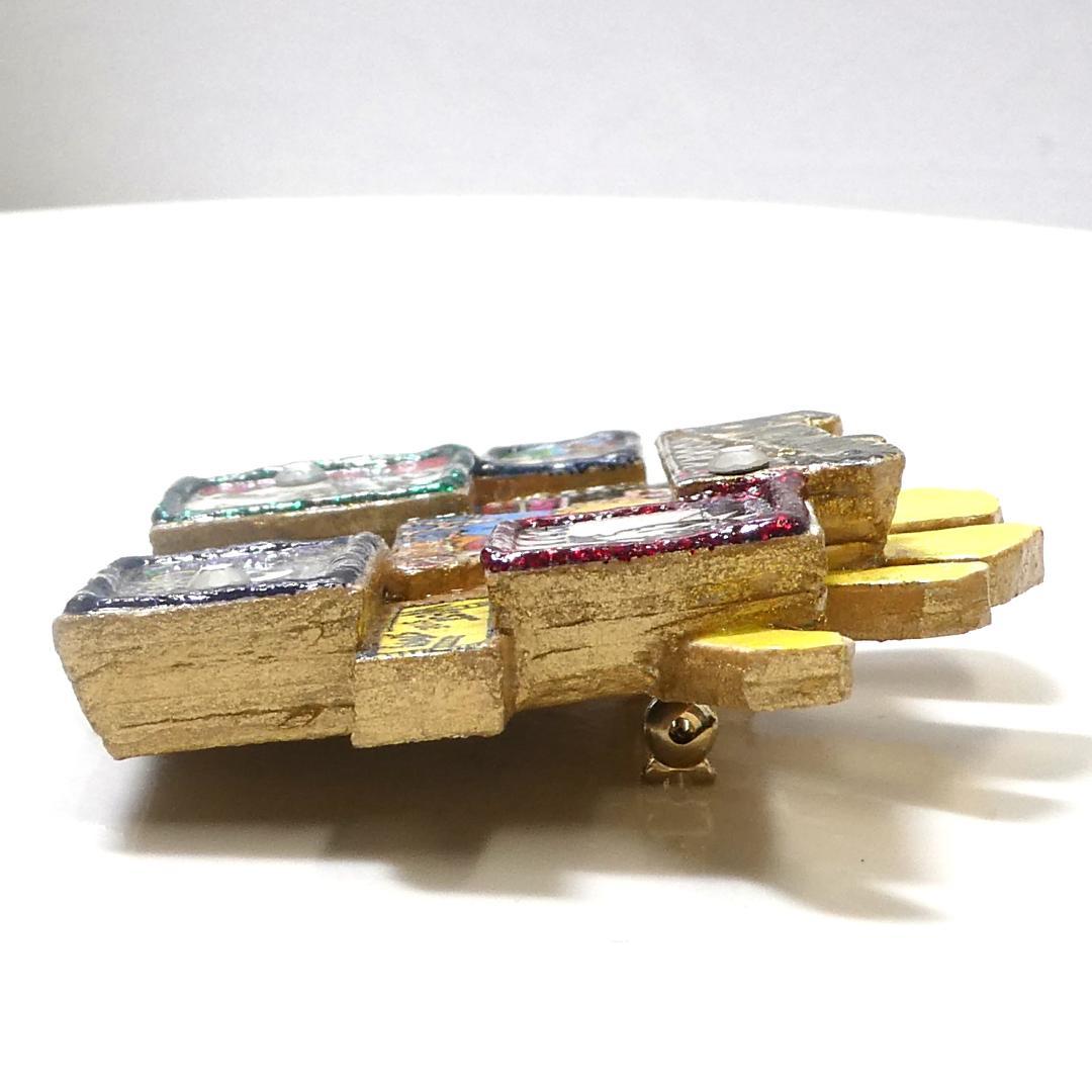 チャールズファジーノ ハンドメイド 3Dブローチ サイン入り