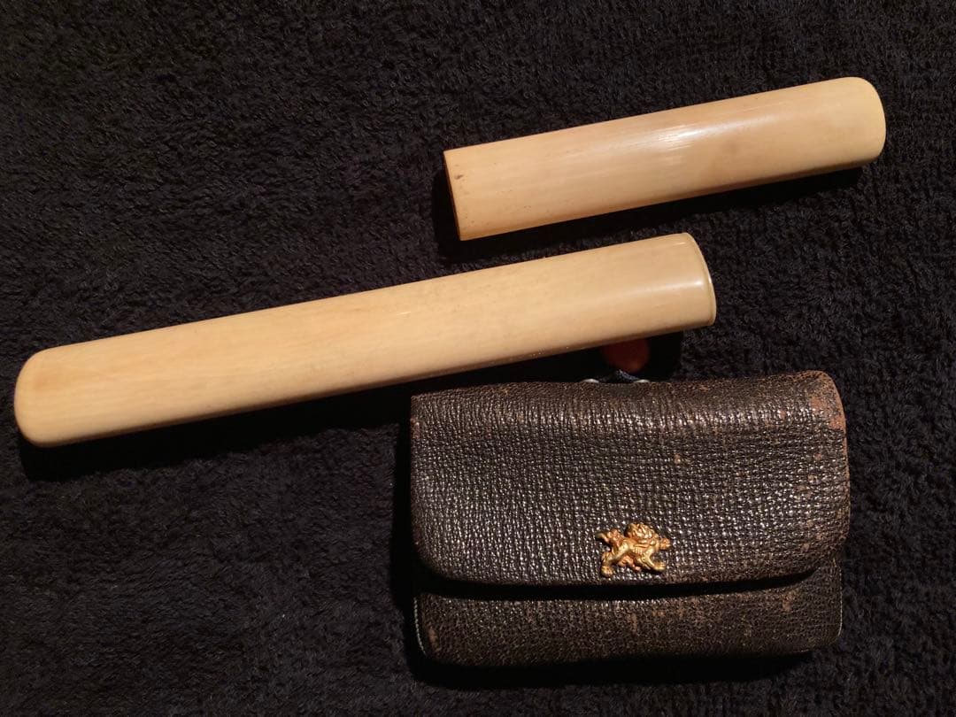 金無垢金具！江戸時代の名工の作か！？煙管 煙管筒　希少品！五七桐秀吉2点まとめて