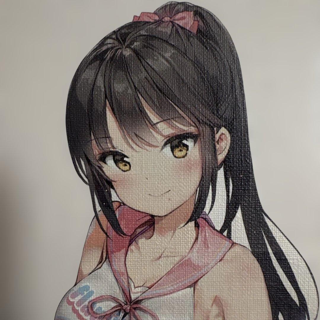 Anmi ポニーテールの子　キャンバスアート　キャンバスボード　グッズ　イラスト