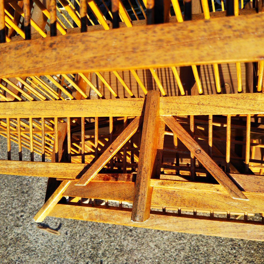 鳥籠 日本家屋風の鳥かごです。　竹細工　木製