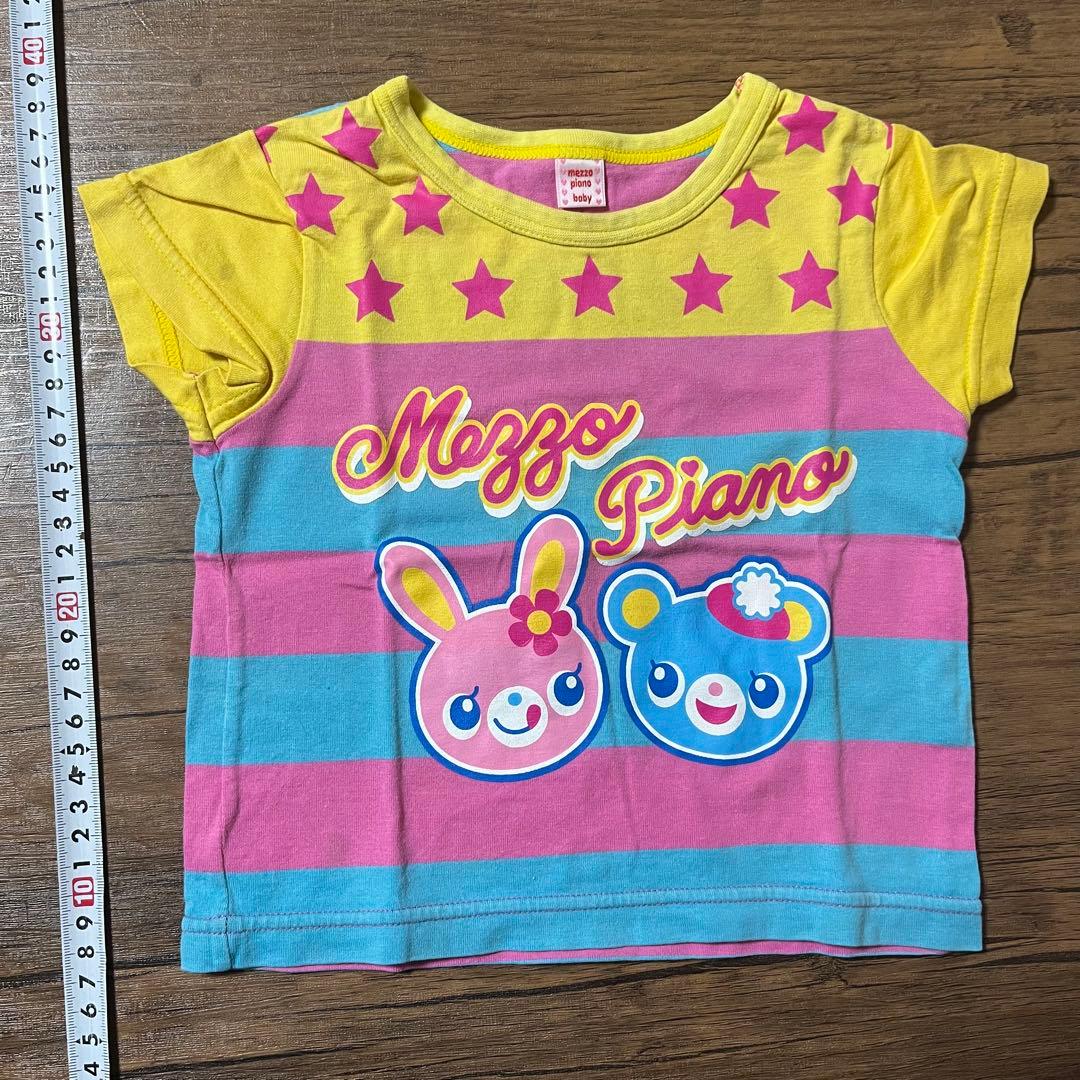 メゾピアノ　90サイズ衣類セット　みみぽぽ　Tシャツ、ズボン　おまけ付