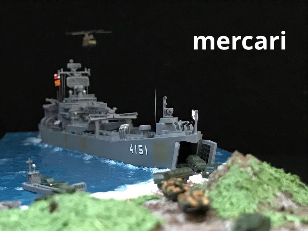 1／700 海上自衛隊輸送艦みうら LST-4151 ジオラマ仕上