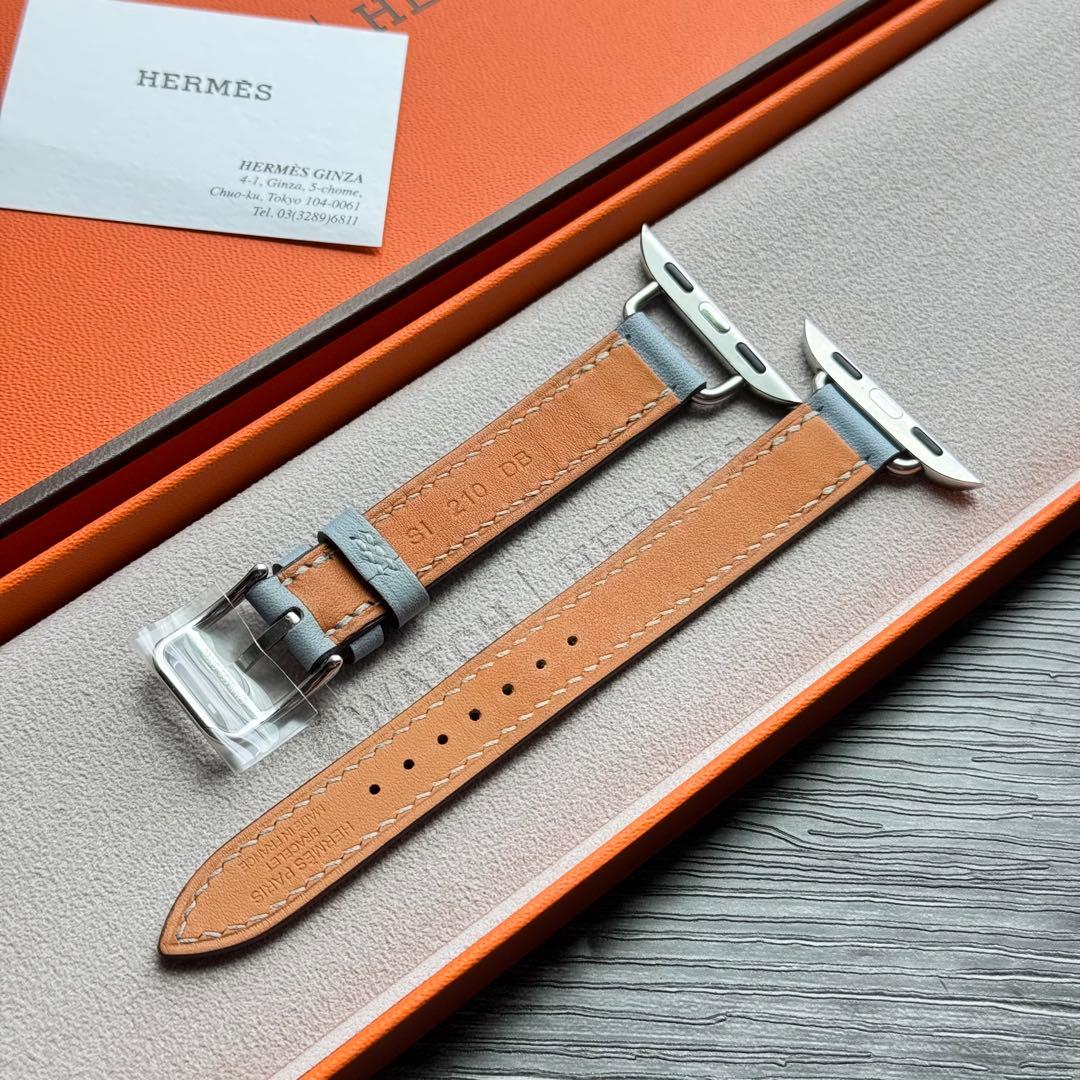 2593 ほぼ未使用　Apple Watch エルメス　ブルーラン　アトラージュ