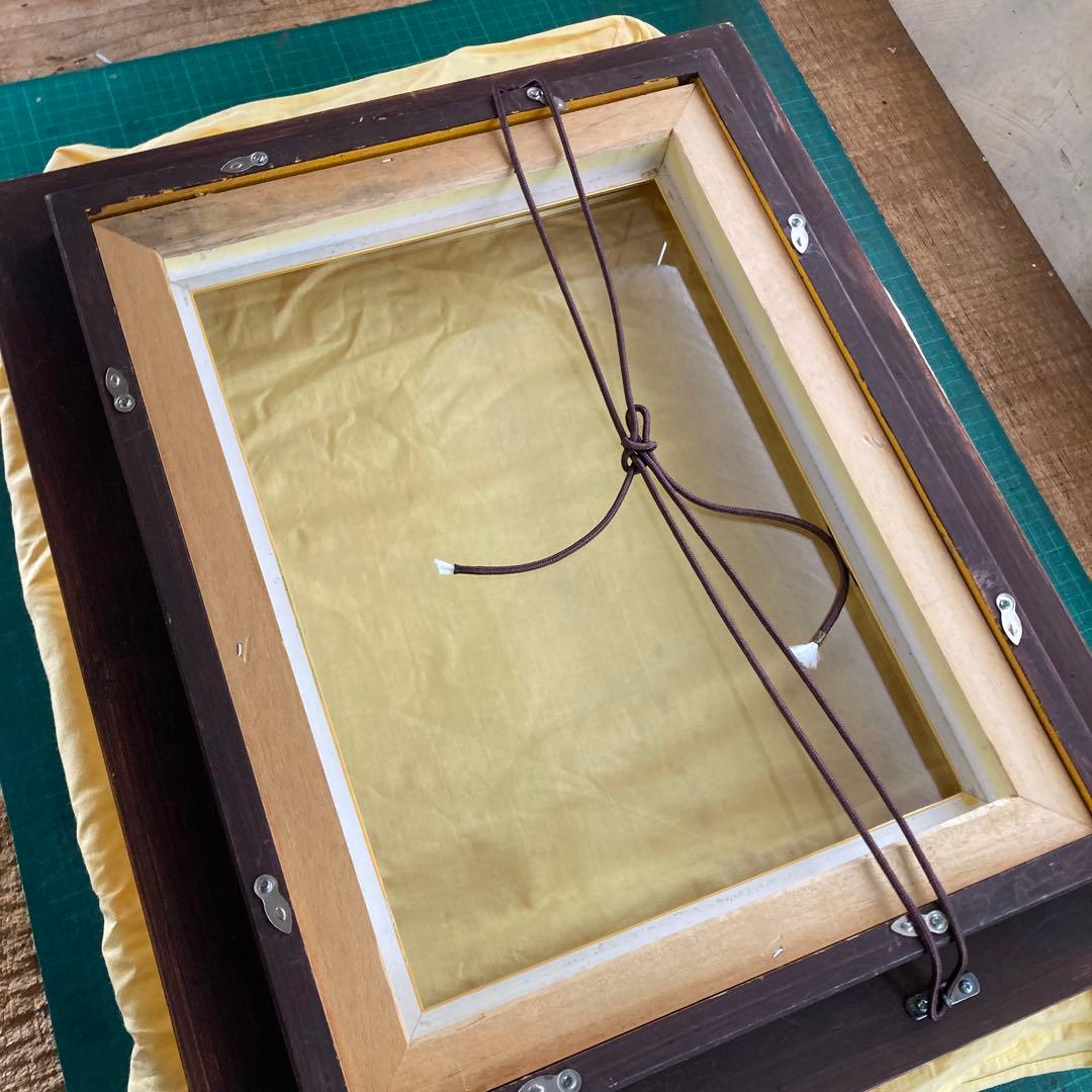 豪華金装飾 F4号 油彩額縁 ゴールドフレーム 布カバー 箱付き