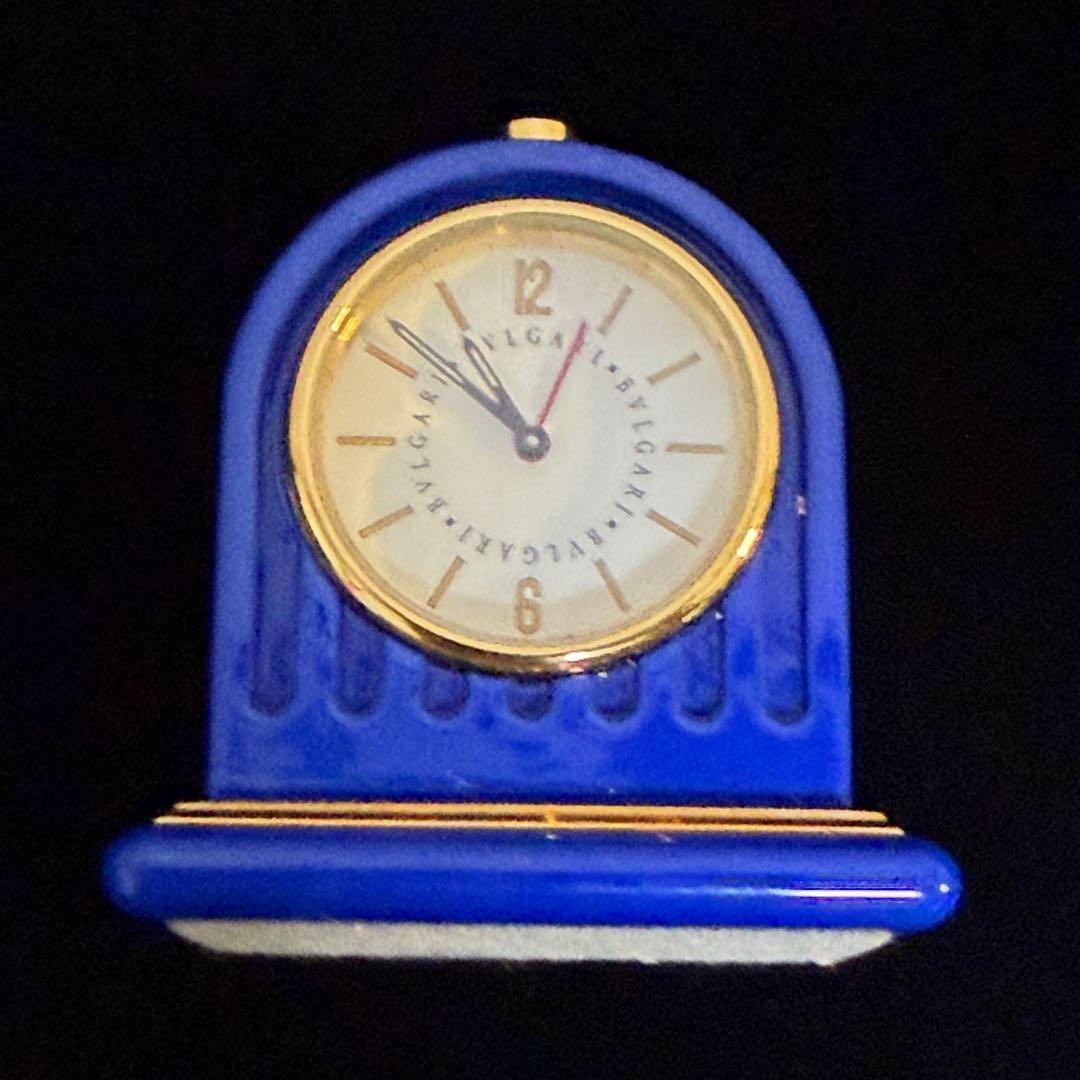 ブルガリ BVLGARI 置き時計 トラベルクロック青色