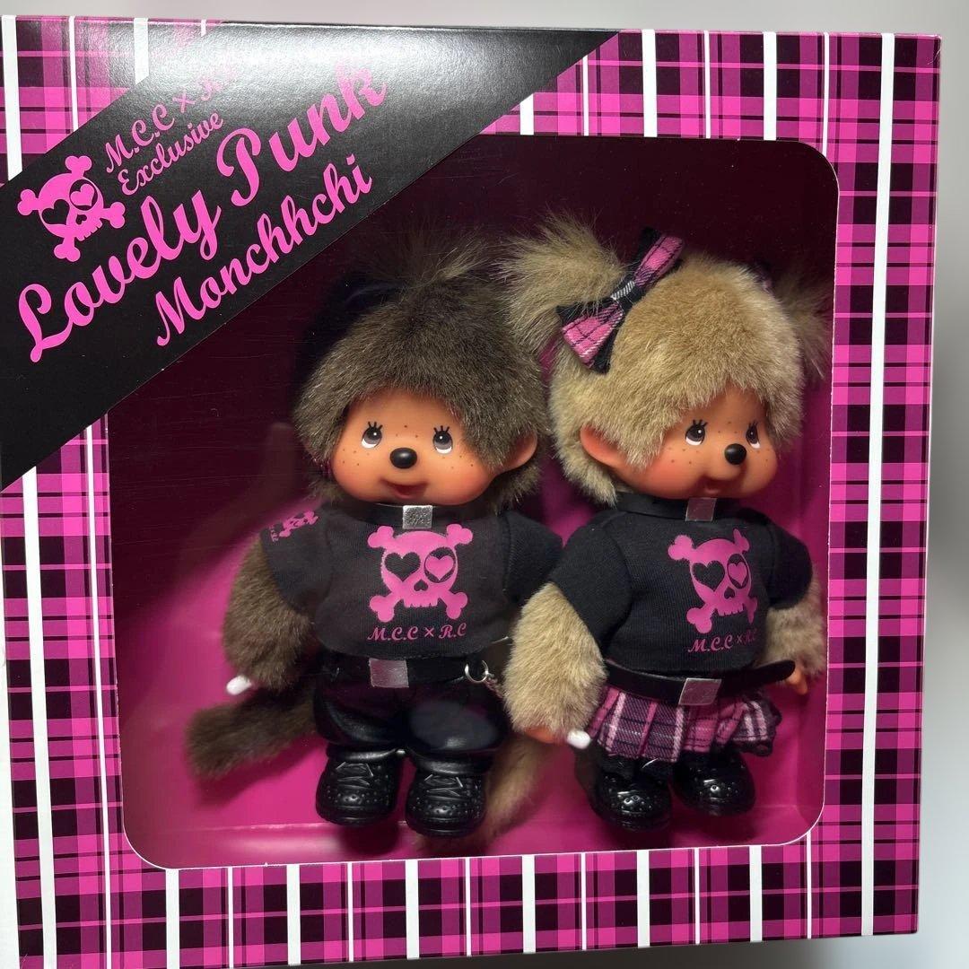 新品 ラブリーパンク モンチッチ ペア monchhichi 582