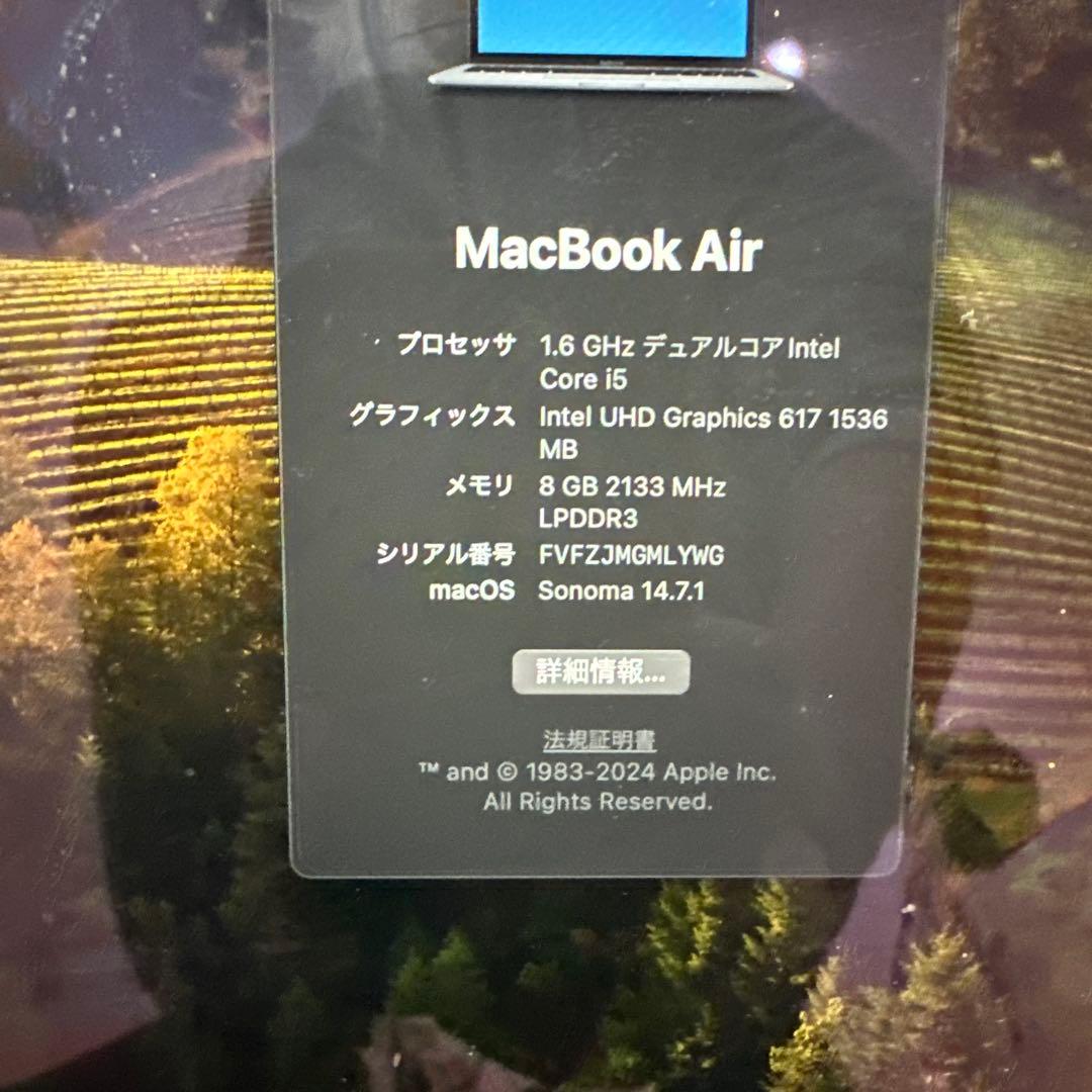 MacBook本体 Mac book air 2019 Mid Model:A1932
