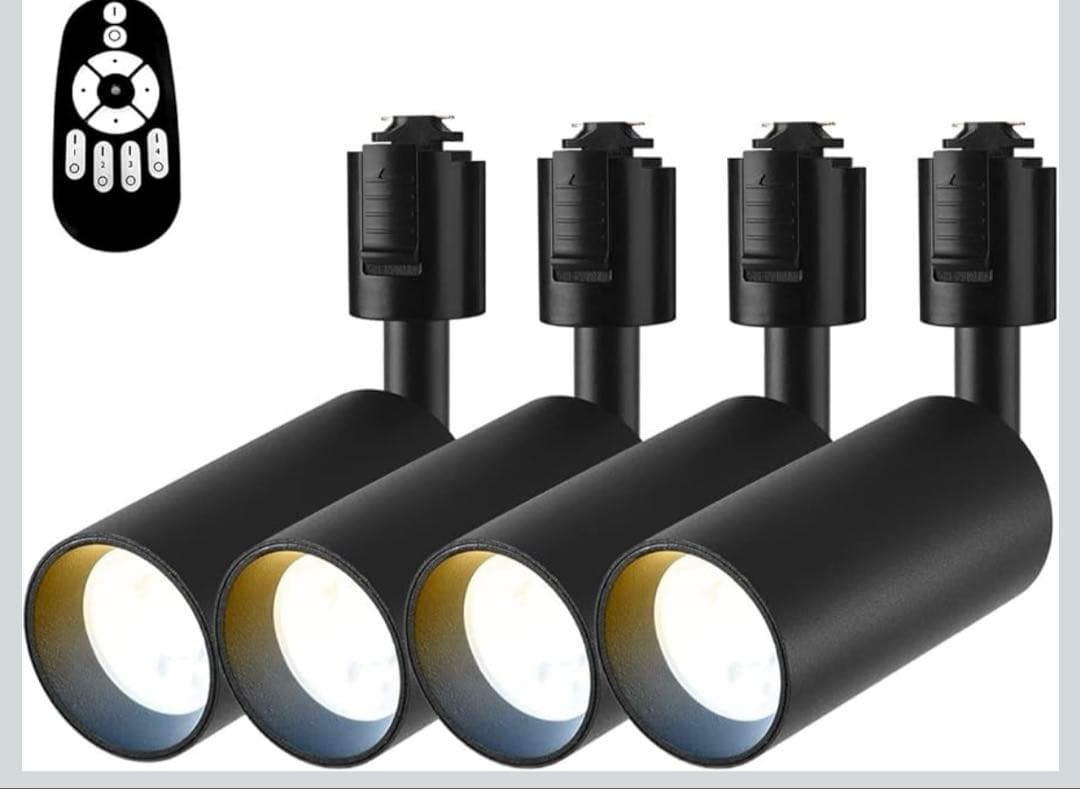 ANWIO ダクトレールスポットライト LED ライト 4個 【ブラック】☺︎✨