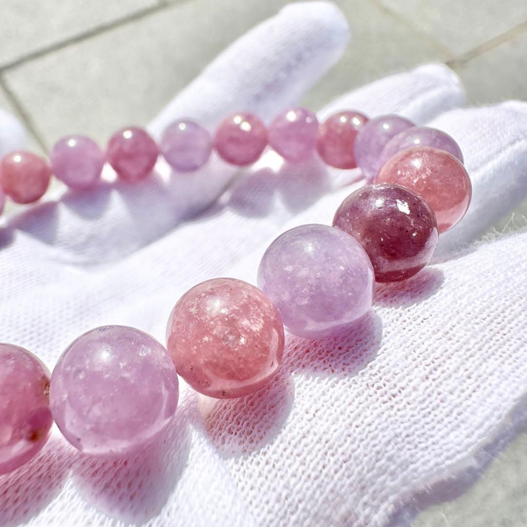 キラキラな輝き！！　マルチカラーレピドライト　ブレスレット④