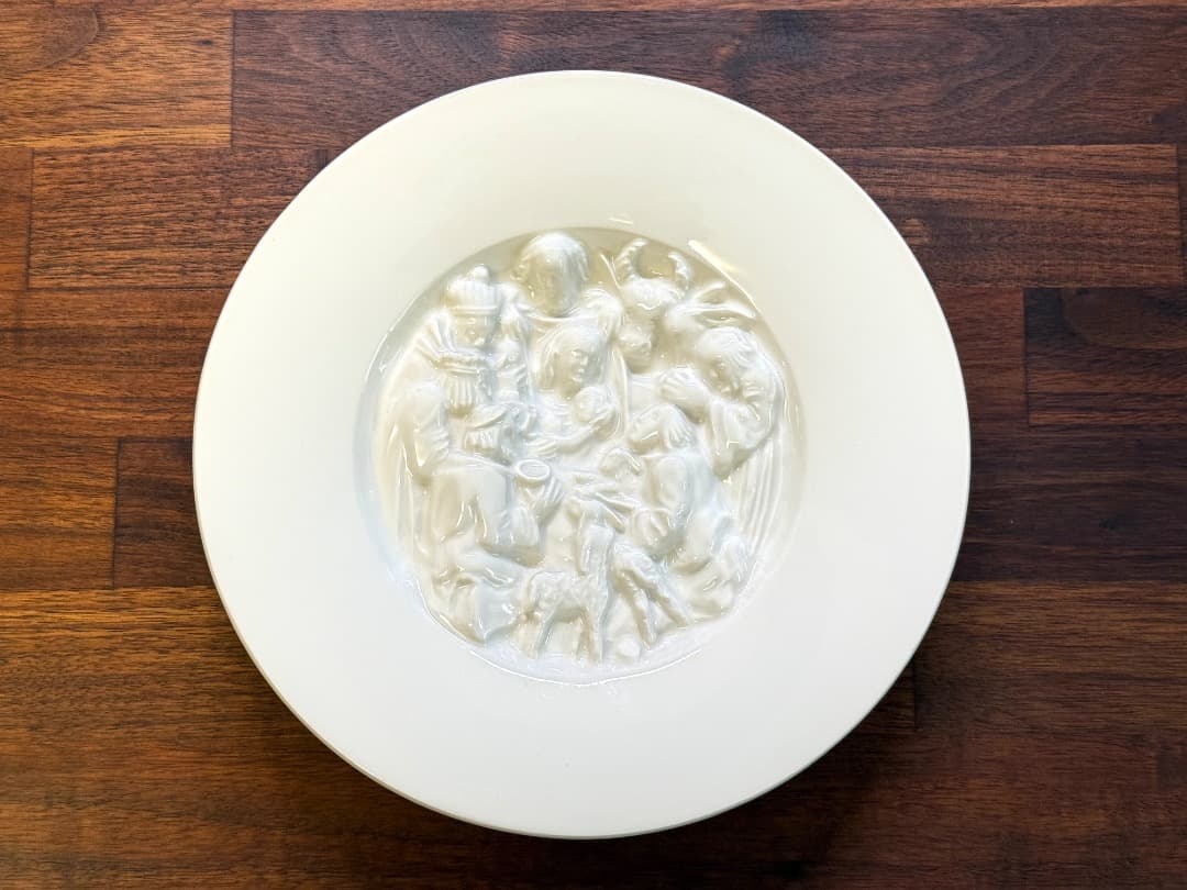 【アンティーク極美品】 KPM 1930年頃 クリスマスプレート 白磁皿 壁掛け